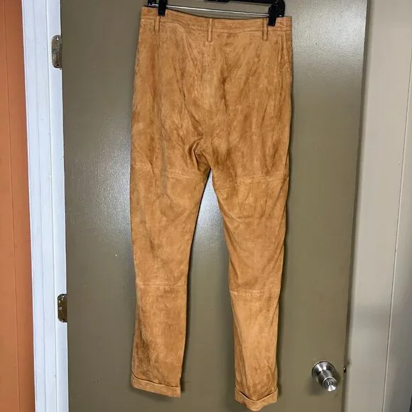 AS by DF Denise Upcycled Suede Trousers - Size: 8